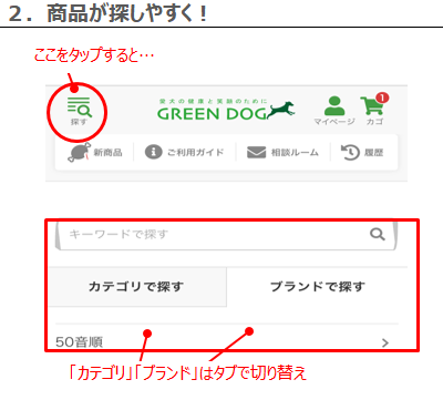 2.商品が探しやすく1
