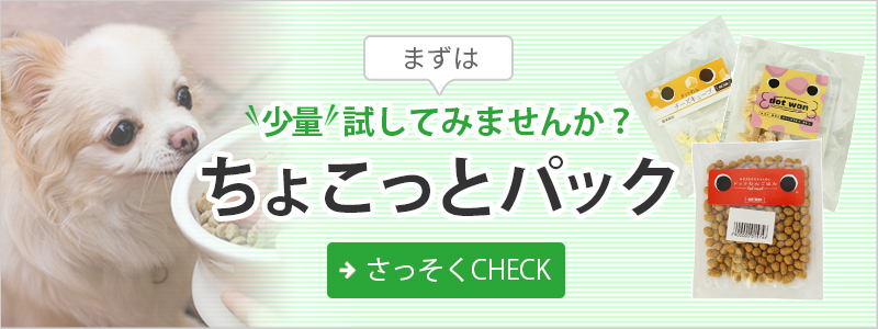 まずはちょこっと試してみませんか？ちょこっとパック