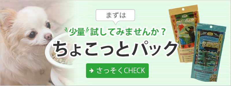 まずはちょこっと試してみませんか？ちょこっとパック