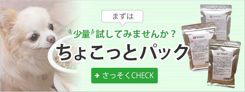 まずはちょこっと試してみませんか？ちょこっとパック