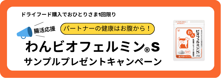 わんビオフェルミンSサンプルプレゼントキャンペーン