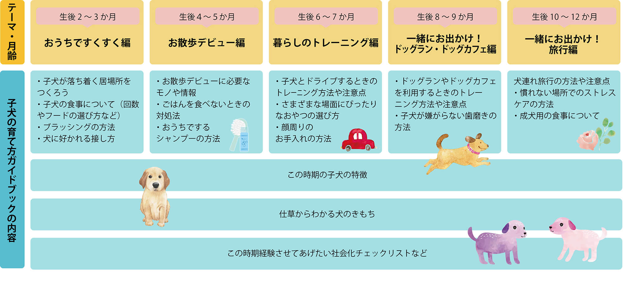 子犬の育て方ガイドブックの内容