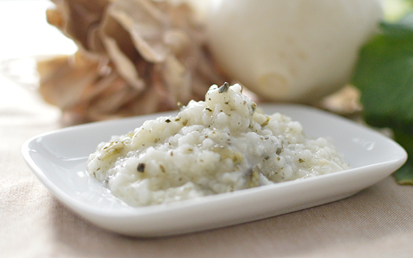 あきたこまちの七草粥　白神まいたけ入
