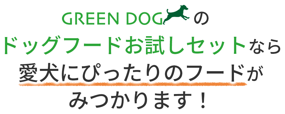 GREEN DOG（グリーンドッグ）のドッグフードお試しセットなら愛犬にぴったりのフードがみつかります！