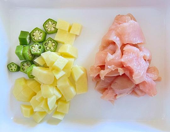 チキンとハト麦のゆるケアごはん作り方１