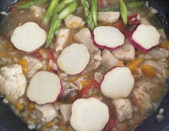 カボチャのパエリア風作り方４