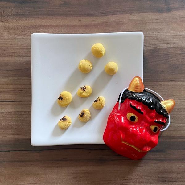 節分のお豆みたいなボーロ