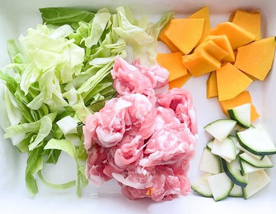 豚と野菜のふんわり蒸し作り方３