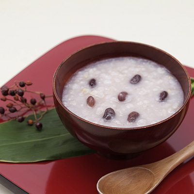 てんこ小豆の甘酒ぜんざい