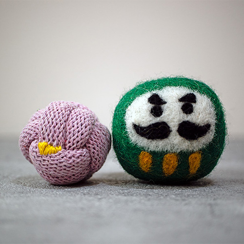 necono 開運招福 緑だるまと紅梅【数量限定】