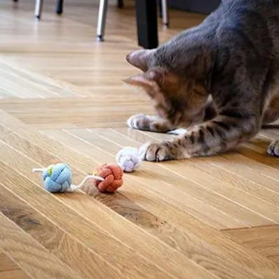 necono　COTON Cat Ball & Tail