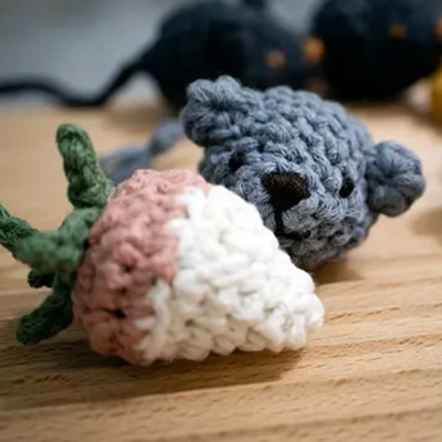 necono ホワイトチョコいちごとグレーマウス I like you【POPUP】