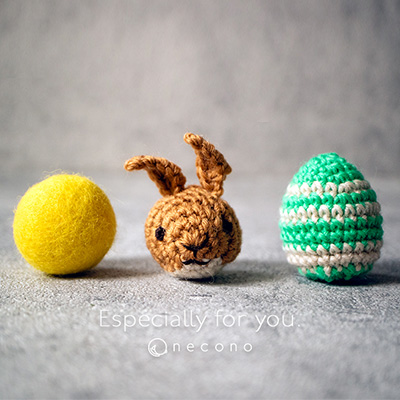 necono 　ウサギとコロコロとボーダーエッグ