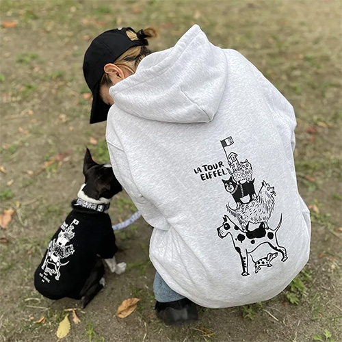 PET SO CHIC  EIFFEL HOODIE for Owner