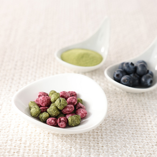 ドットわんの逸品 緑茶とブルーベリーあられ【数量限定】