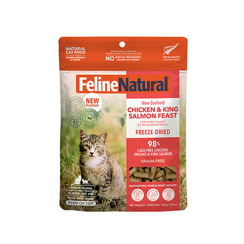 フィーライン ナチュラル フリーズドライ チキン&キングサーモン・フィースト