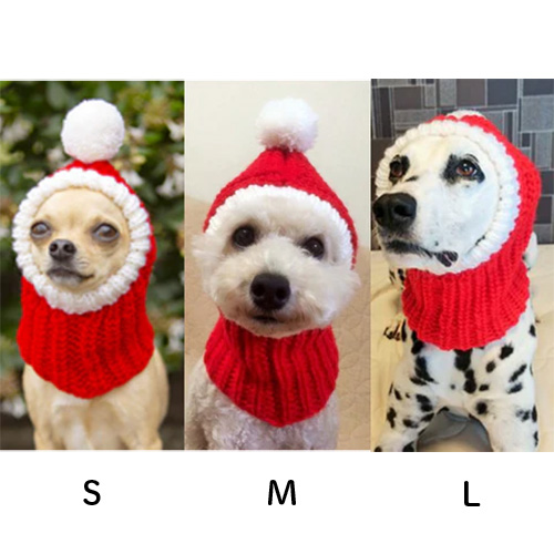 INUTO 犬のクリスマスニット帽２（手編み）【数量限定】