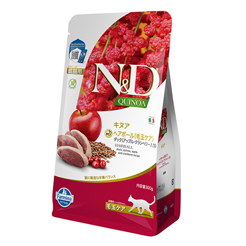 N&D ヘアボール（毛玉ケア）ダック（アップル・クランベリー入り）成猫用