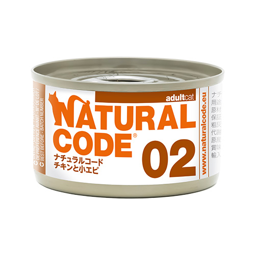 ナチュラルコード 02 クッキングウォーター　チキンと小エビ　猫用