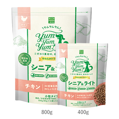 yum yum yum！ シニア＆ライト　チキン やわらかドライタイプ