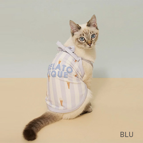 CAT＆DOG ストライプ柄Coolingプルオーバー【数量限定】